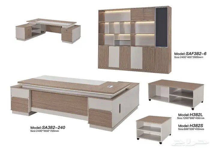 مودرن أحدث تنفيذي مكاتب اثاث فخمة كامل طقم حجم كبير مقاس 44