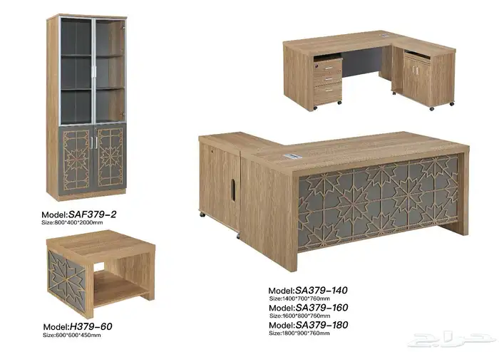 مودرن أحدث تنفيذي مكاتب اثاث فخمة كامل طقم حجم كبير مقاس 85