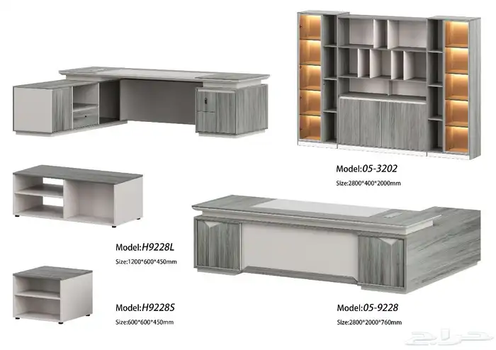مودرن أحدث تنفيذي مكاتب اثاث فخمة كامل طقم حجم كبير مقاس 2