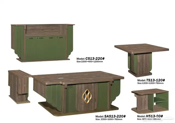 مودرن أحدث تنفيذي مكاتب اثاث فخمة كامل طقم حجم كبير مقاس 37