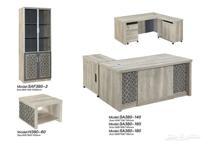 مودرن أحدث تنفيذي مكاتب اثاث فخمة كامل طقم حجم كبير مقاس 82