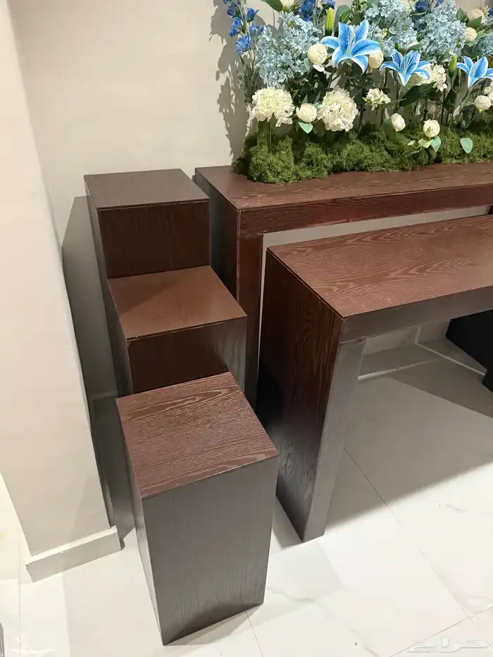 للبيع طاولات استقبال الون بني قشر سنديان 6