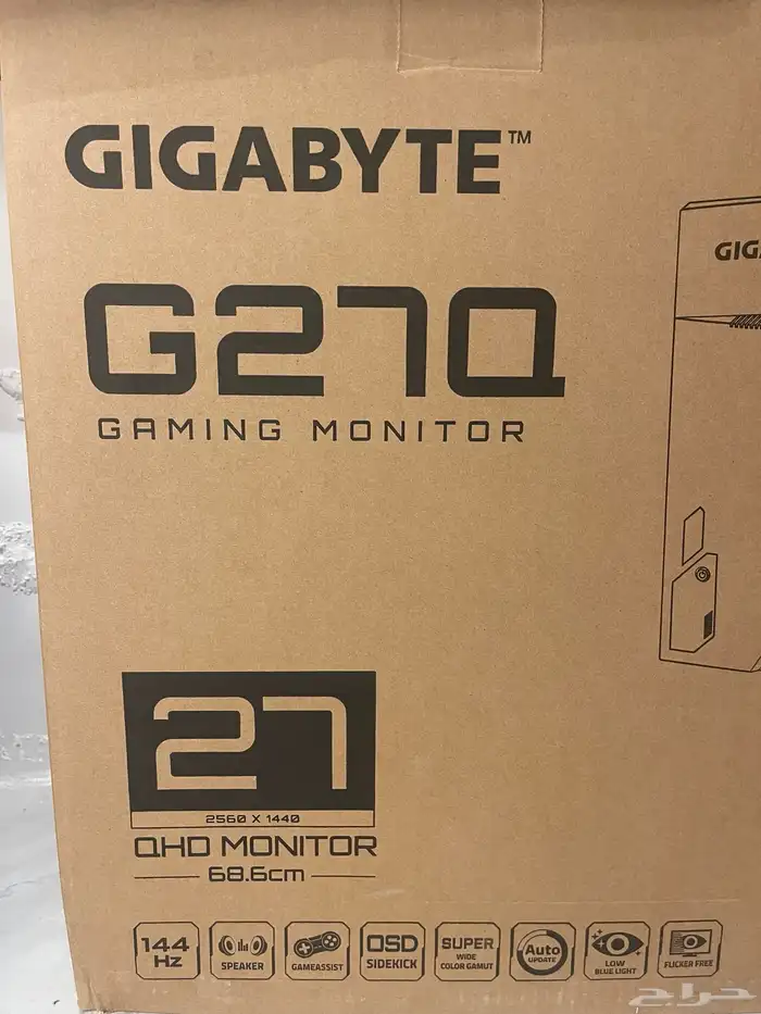 شاشة ألعاب 27 بوصه من جيجا بايت 144 هرتز شبه جديدة 1