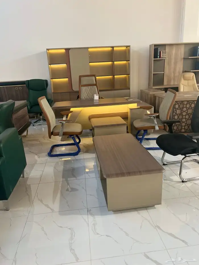 مودرن أحدث تنفيذي مكاتب اثاث فخمة كامل طقم حجم كبير مقاس 7