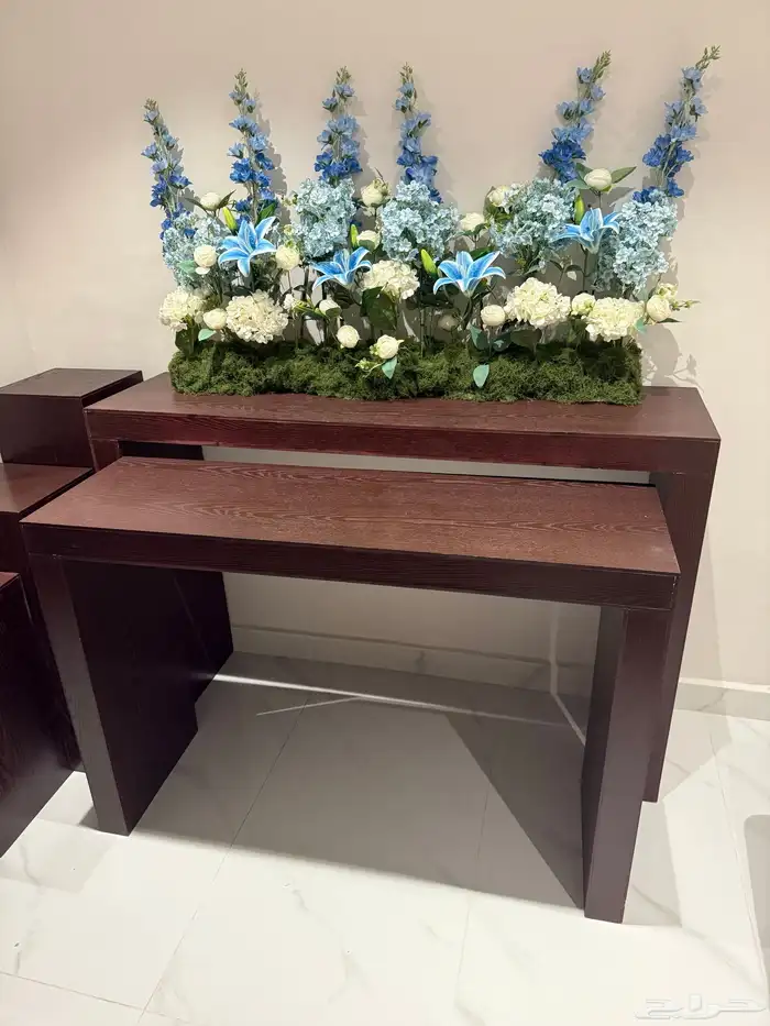 للبيع طاولات استقبال الون بني قشر سنديان 1