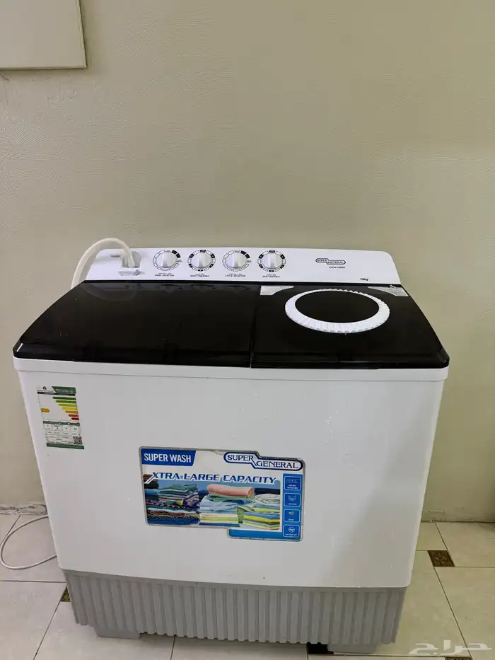 غسالة حوضين حجم كبير 18 كيلو 0