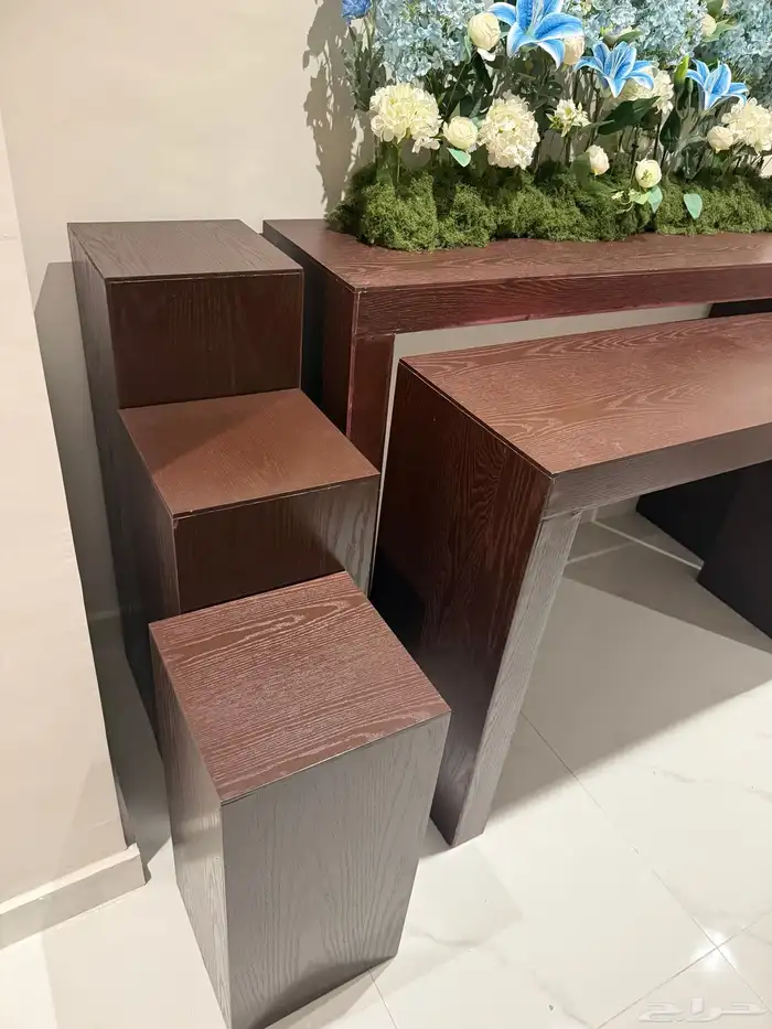 للبيع طاولات استقبال الون بني قشر سنديان 3