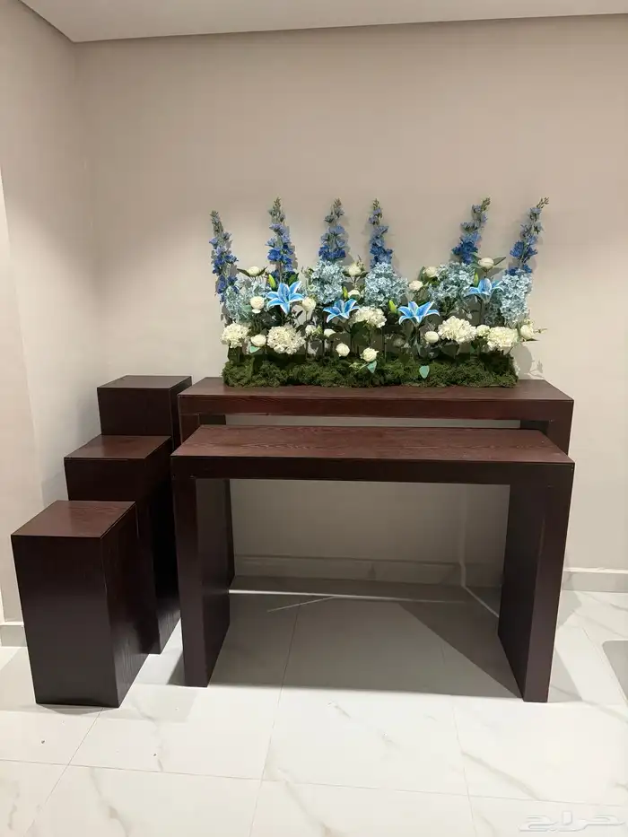 للبيع طاولات استقبال الون بني قشر سنديان 0