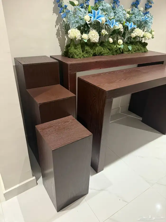 للبيع طاولات استقبال الون بني قشر سنديان 7