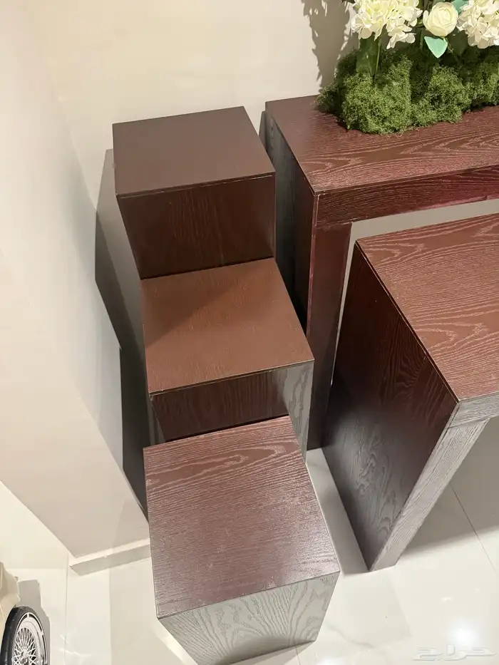 للبيع طاولات استقبال الون بني قشر سنديان 4