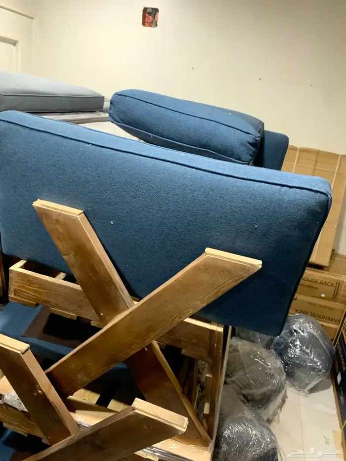 طقم كراسي خارجية حديد وخشب 2