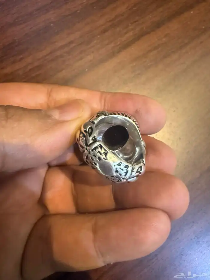 خاتم عقيق يمني .. شغل فضة نادر 4