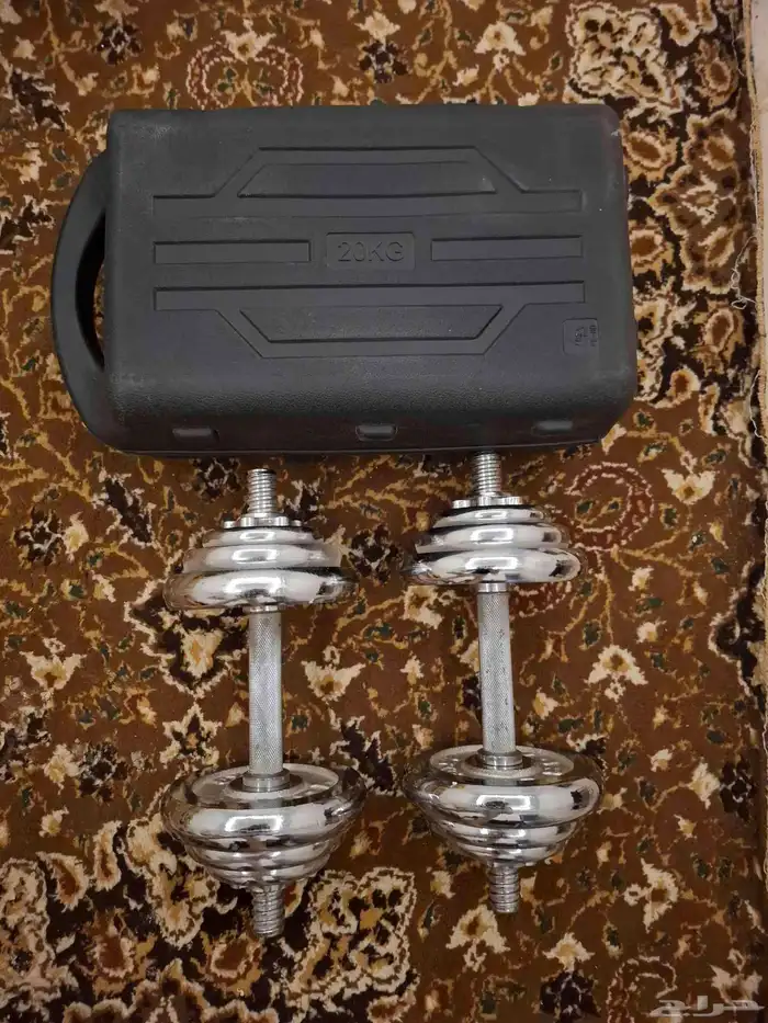 دنبل حديد وزن 20 كيلو استعمال قليل 0
