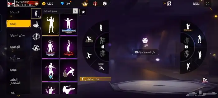 حساب فري فاير للبيع 13