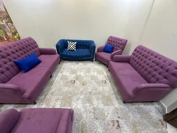 كنب للبيع 9 اشخاص 5 قطع مستخدم 0