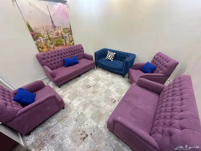 كنب للبيع 9 اشخاص 5 قطع مستخدم 1