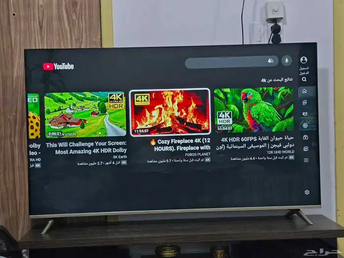 شاشة امبكس 65 سمارت بها كافة برامج التواصل الاجتماعي 1