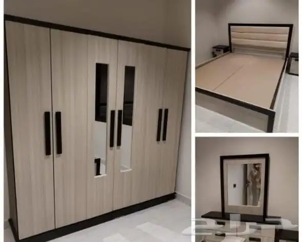 غرف نوم جديده بااسعار مناسبه ب1600 شامل التوصيل والتركيب مع 8