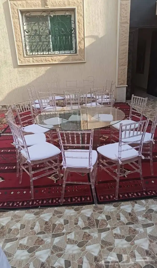 تاجير كراسي وطاولات دفايات سماعات زل مداخل ولدينا قهوجيين وص 1