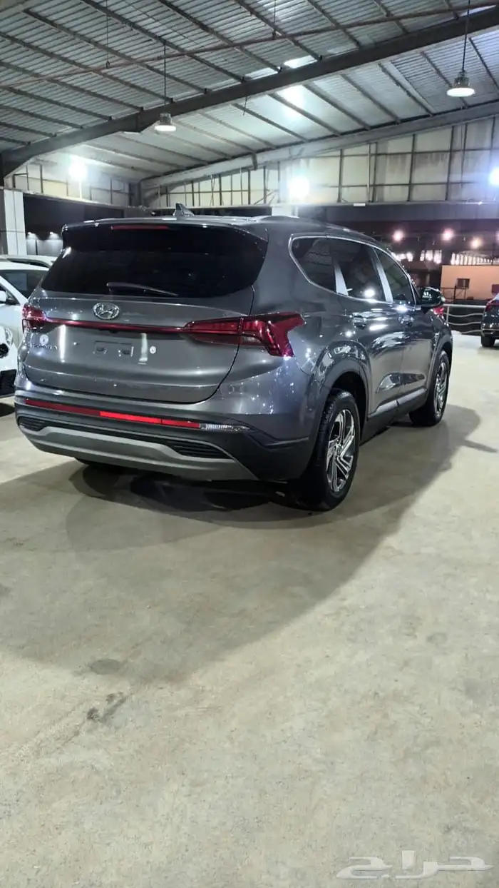 هيونداي سنتافي رصاصي 2021 ديزل بطاقة جمركية وارد كوريا 5