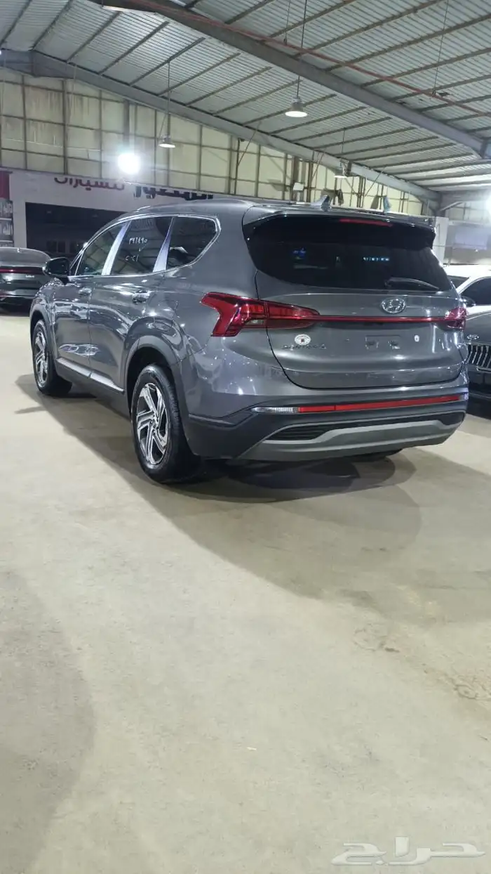 هيونداي سنتافي رصاصي 2021 ديزل بطاقة جمركية وارد كوريا 4