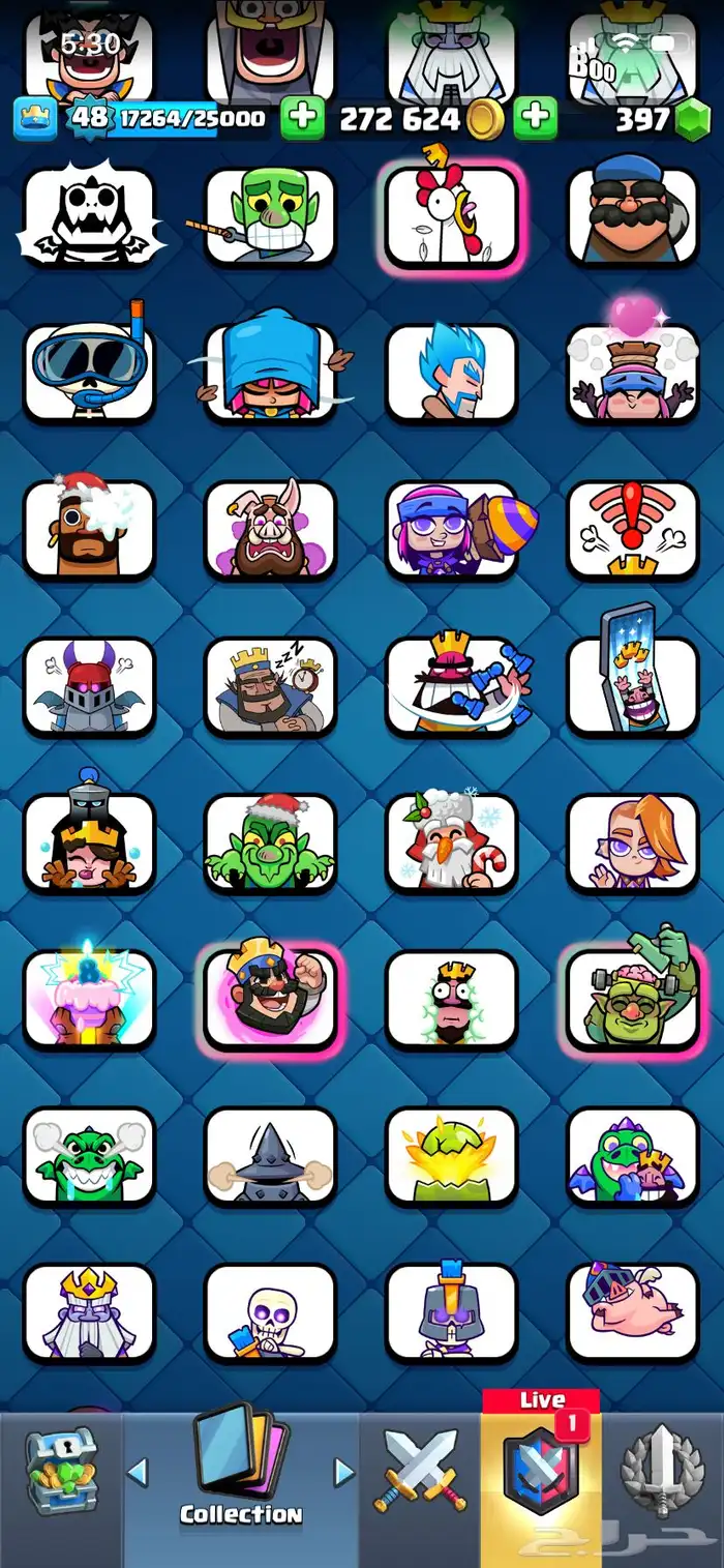 حساب كلاش رويال جيد 9