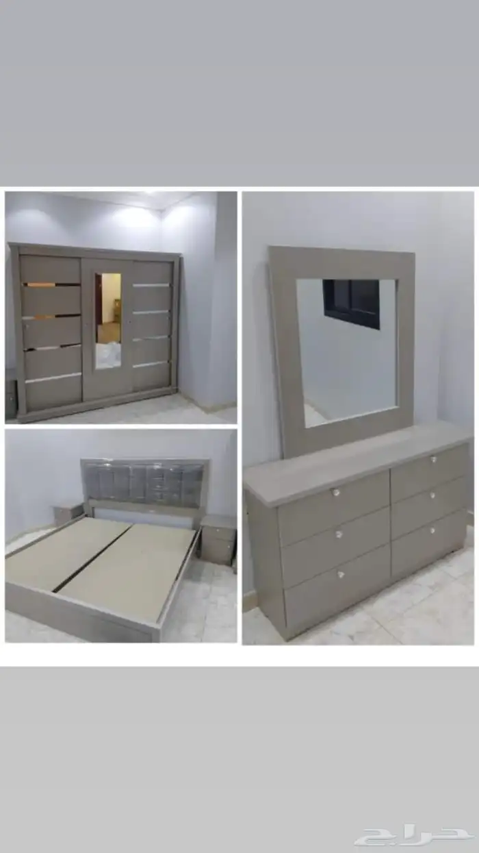 غرف نوم جديده بااسعار مناسبه ب1600 شامل التوصيل والتركيب مع 1