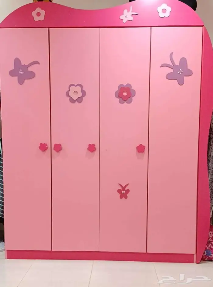 غرفة نوم اطفال زهري 1