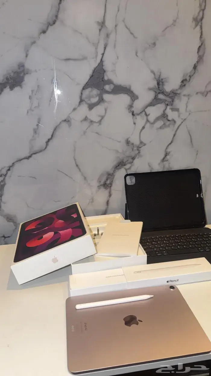 ايباد اير الجيل الخامس وقلم وكيبورد 0