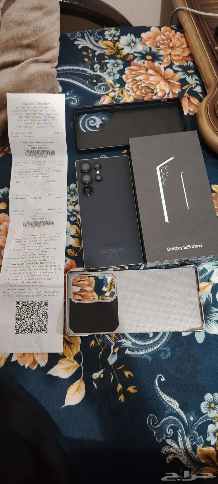 samsung s25 ultra 256GB Ram 12 جديد استخدام شهر 1