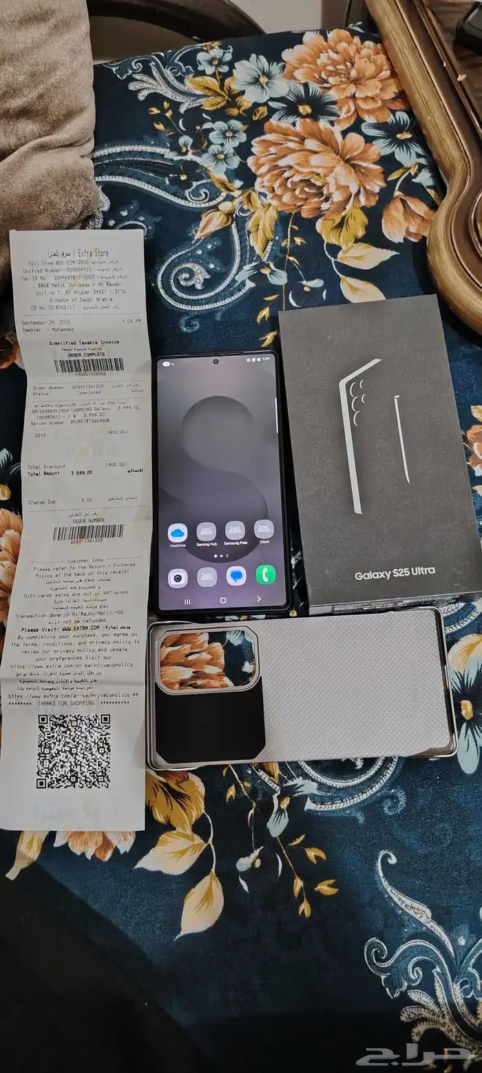 samsung s25 ultra 256GB Ram 12 جديد استخدام شهر 2
