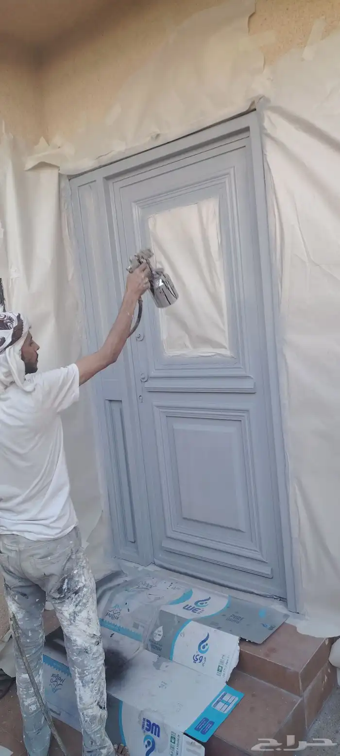 صباغ دهان الشرقيه الدمام دهانات داخليه وخارجيه ابواب خشب حد 6