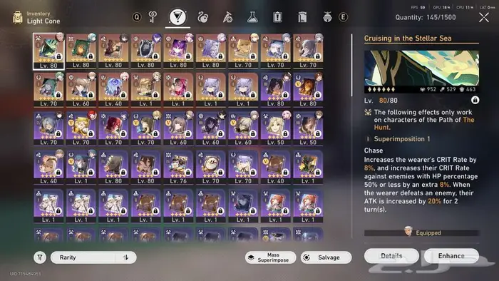 للبيع حساب هونكاي ستار ريل 1