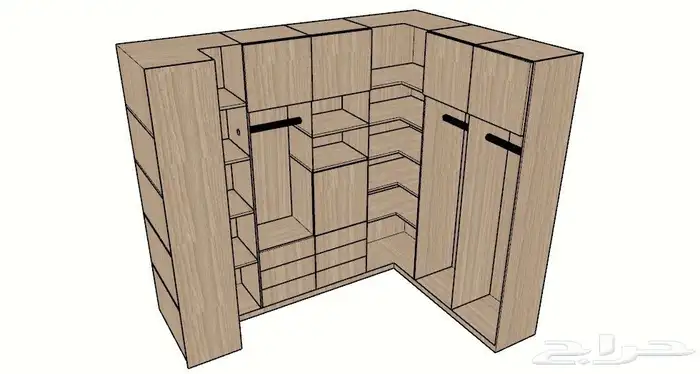 أبواب خشب وديكور قشره جوز سنديان باب سحاب مخفي 6