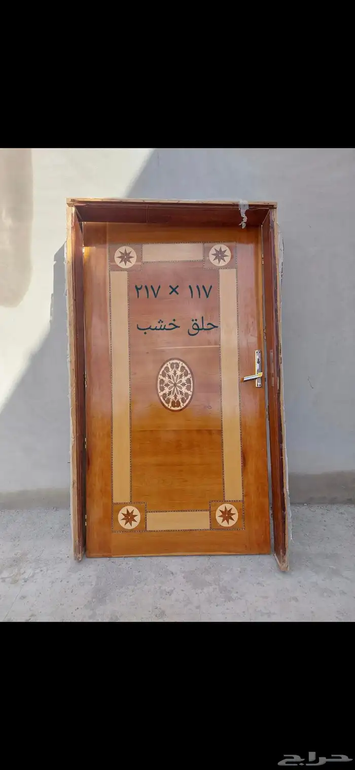 بيبان خشب عدد (4) اثنين حلق حديد واحد حلق خشب واحد بدون حلق 2