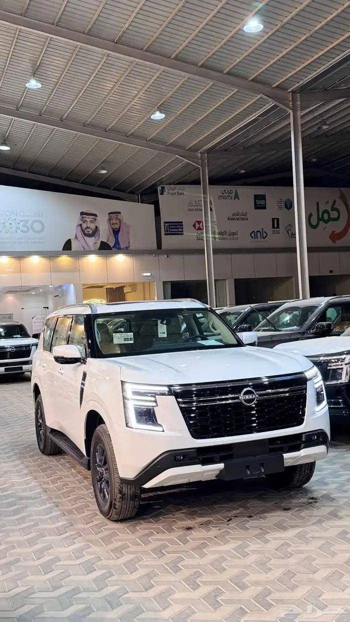 نيسان باترول 2026 اللون ابيض واللون الاسود Se2 خليجي 3