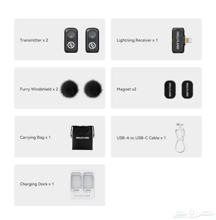 الميكروفون اللاسلكي Hollyland LARK C1 DUO 7