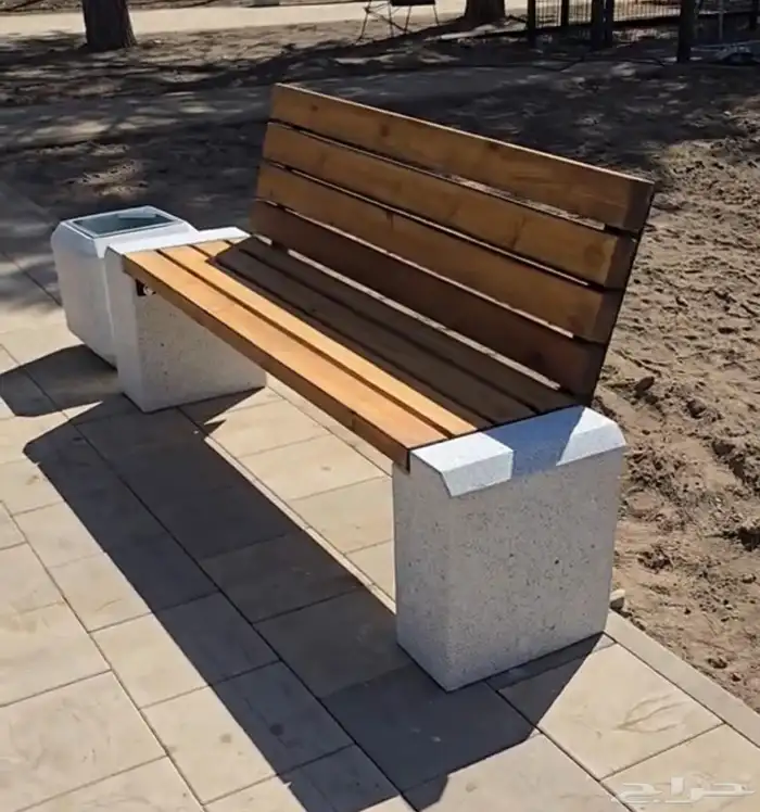 كراسي خرسانية واحواض زرع 59