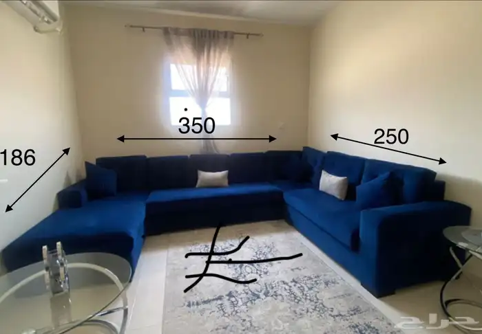 كنب للبيع على شكل حرف L 4