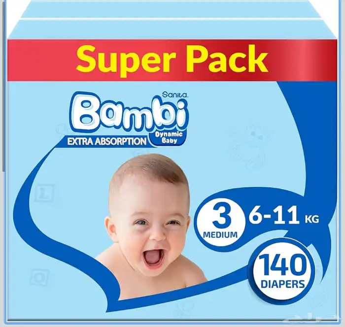 حفاضة بامبي مقاس 3 0