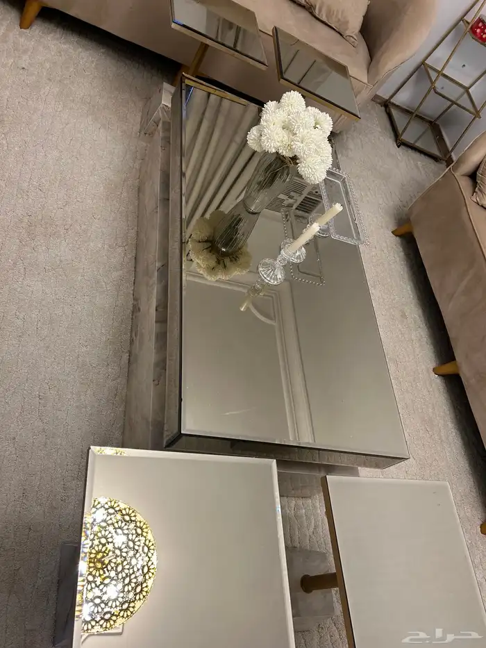 طاوله شبه جديد استعمال خفيف 0