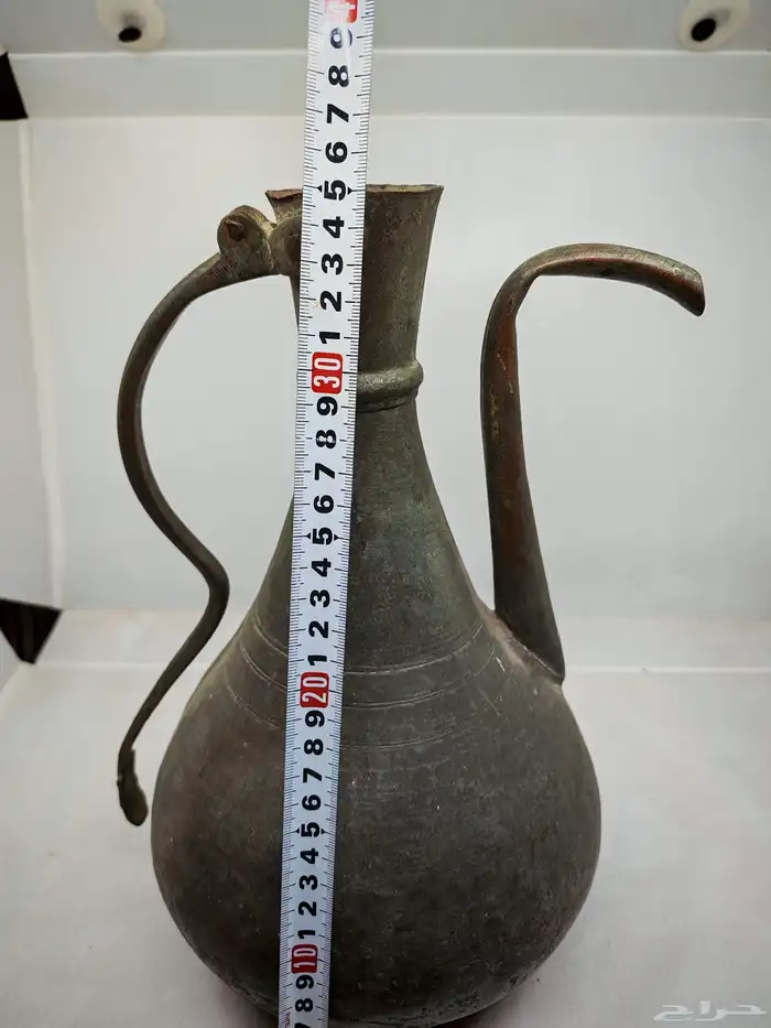 ابريق تراثي نحاس احمر من النوادر 9