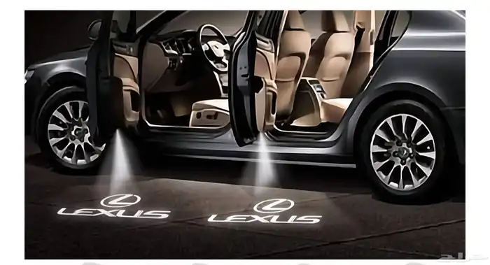 طقم بروجكتر للابواب مع شعار لكزس مضيء عند فتح الباب 1