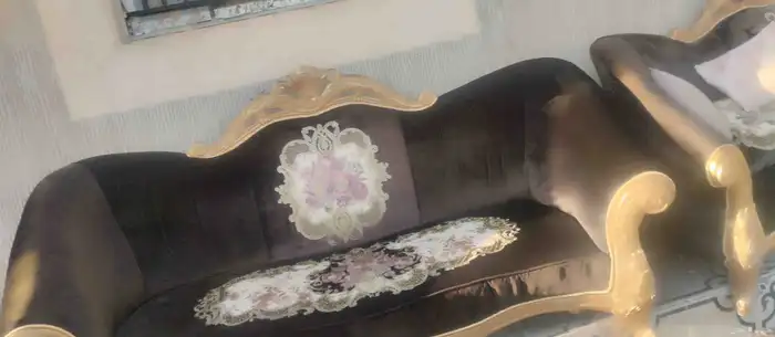 طقم كنب شبه جديد نظيف مكون من 5 قطع 0