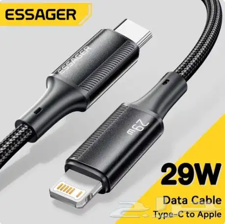 كابل USB C Essagar لهاتف ايفون 11-12-13-14 8plus promax 0