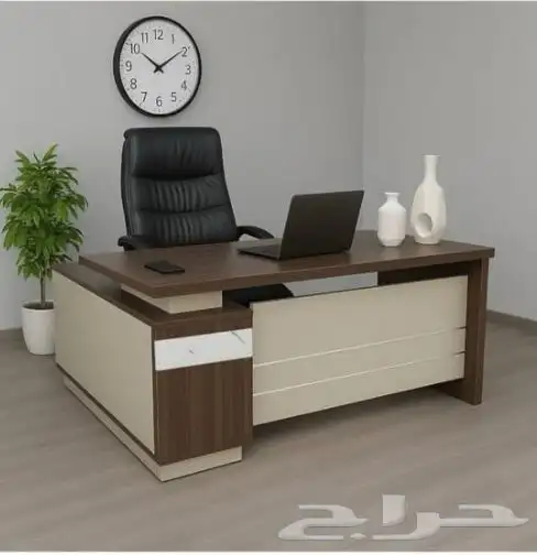 أثاث مكتبي جديد للبيع طاولات كراسي خزائن 0