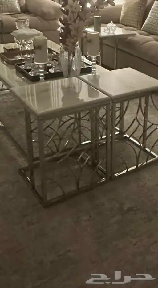طاولات رخام استيل 0