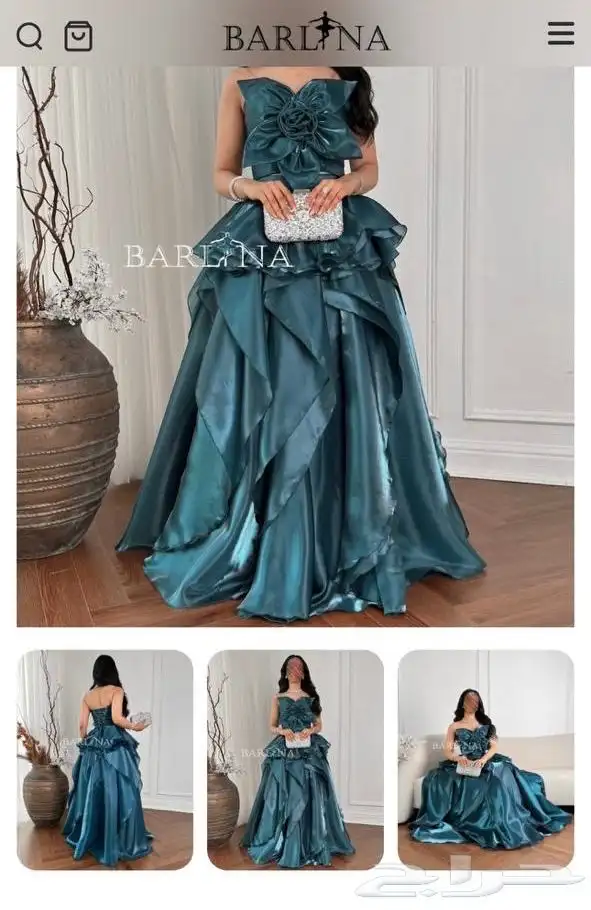 فستان ملكة ماركة بارلينا لبسه 3 ساعات فقط 0