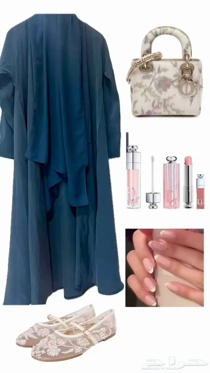 عباية قماش حرير ياباني تركوازي غامق 1