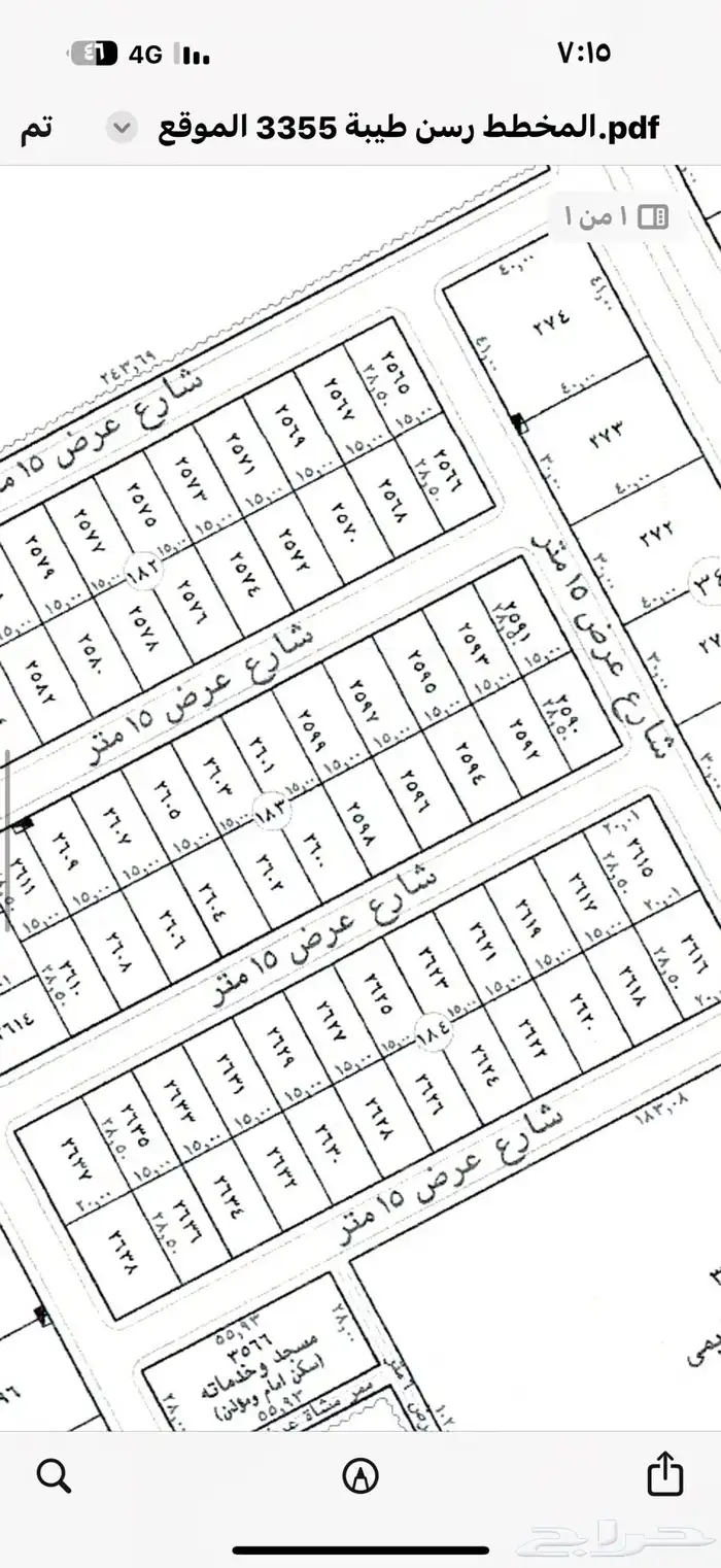 اراضي جنوب الرياض مخطط مطور 1400 للمتر 0